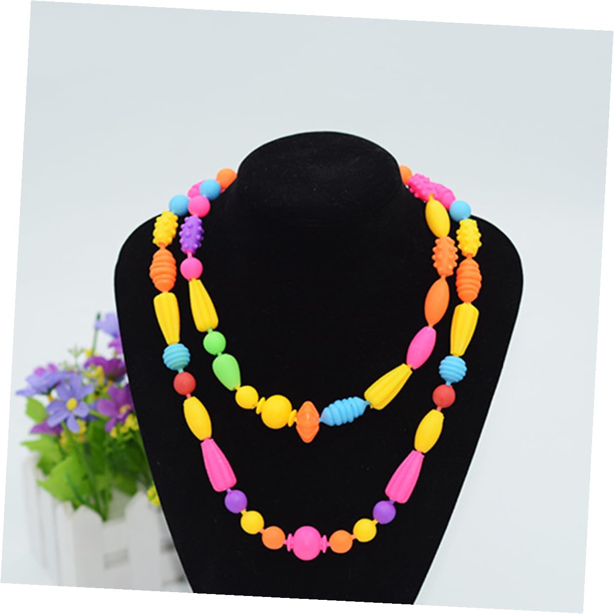 Kit de Cuentas de Plástico para Pulseras DIY, Caja Obsequio de 1 Niñas | Pulseras Niño Niña Manualidades, Lavables, Piezas de Varios Tamaños y Formas, para Decoración y Creatividad