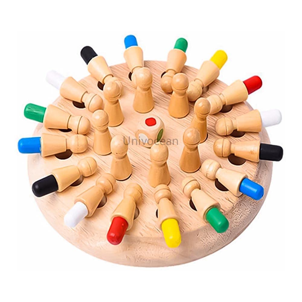 Univocean Wooden Memory Matchstick Chess Game - Kids Educational Intelligent Logic Game (Multicolor) (B09MTXDNBD) Amazon Price History, Amazon Price Tracker