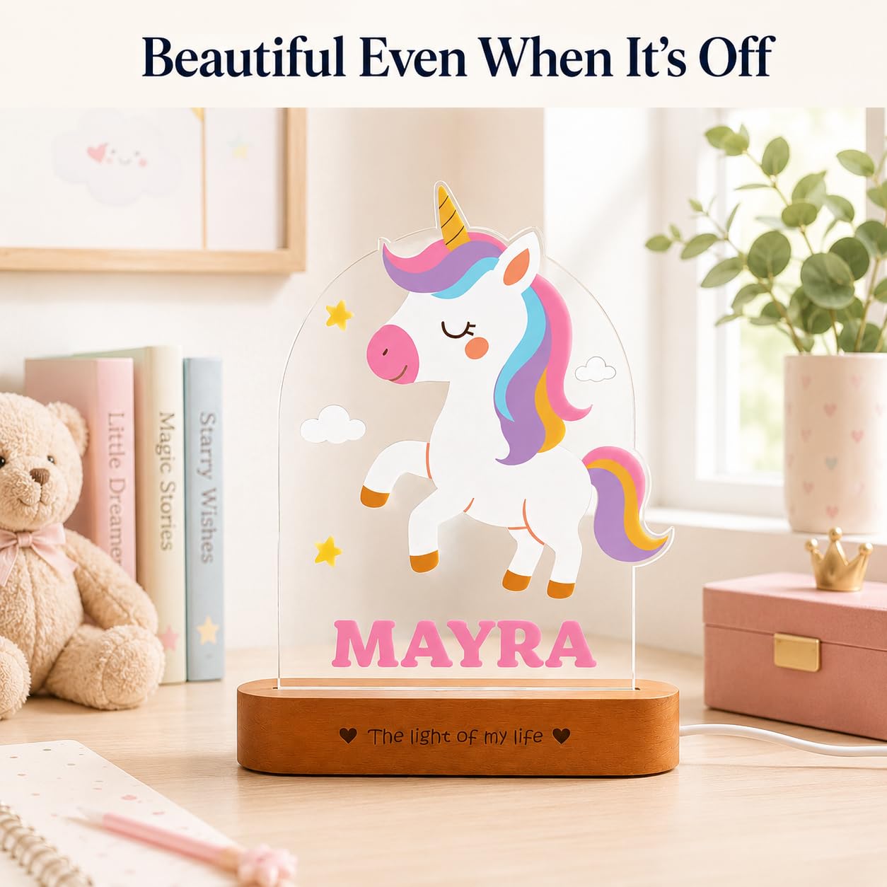 Personalized Unicorn Night Lamp - Custom Name Gift -8 Personalized Unicorn Night Lamp - Custom Name Gift -8