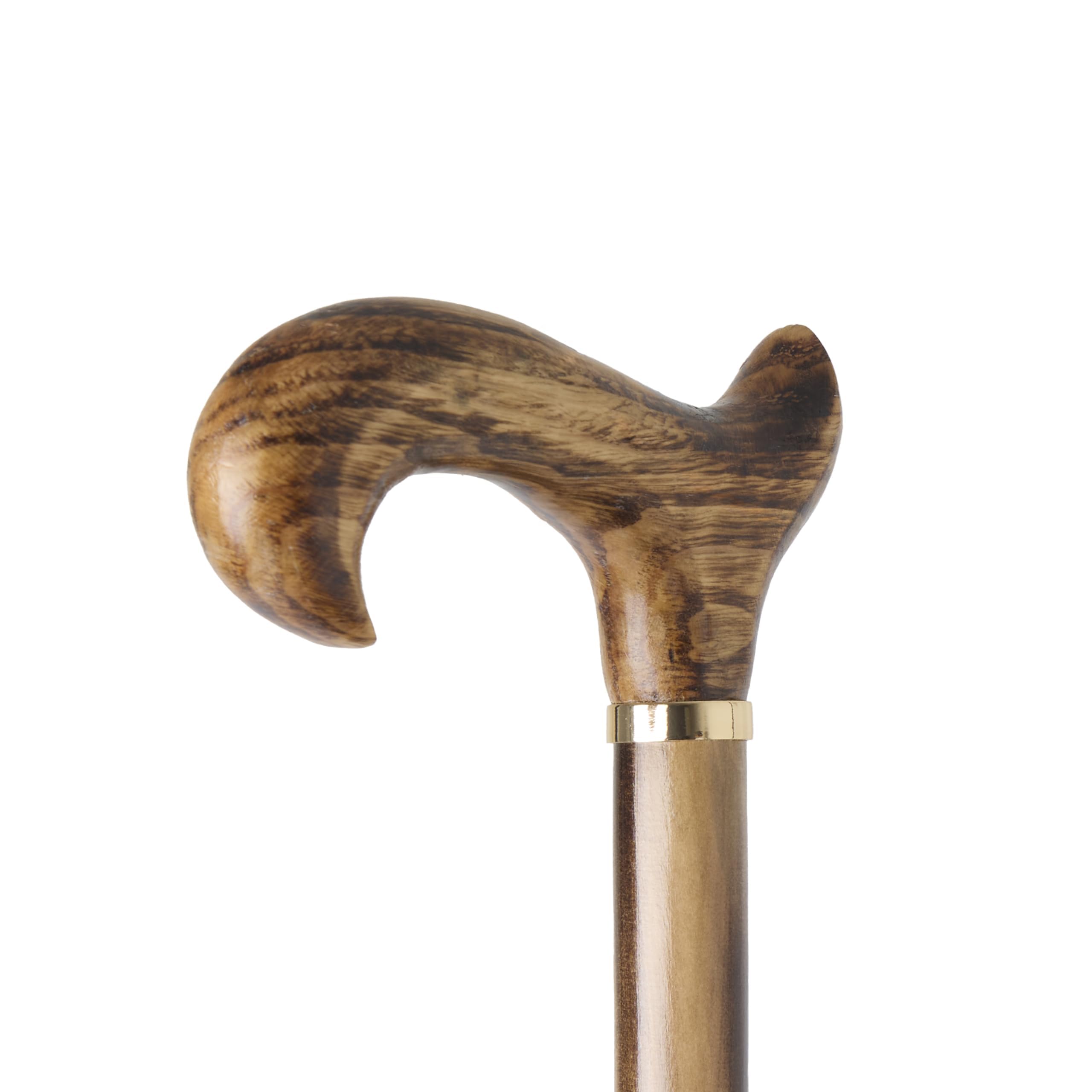 Woodland - Bastone da passeggio in legno da uomo, elegante, marrone scuro e marrone chiaro, comodo bastone da passeggio per uomini e donne, leggero, facilmente regolabile