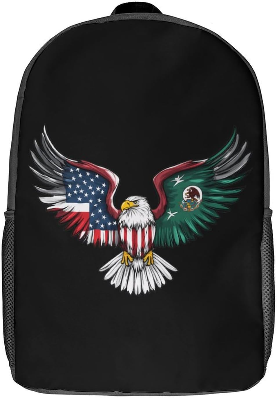 USA Mexico Friendship Ea-gle Laptop Backpack for Men Women 17 Inch Shoulder Bag Travel Daypack