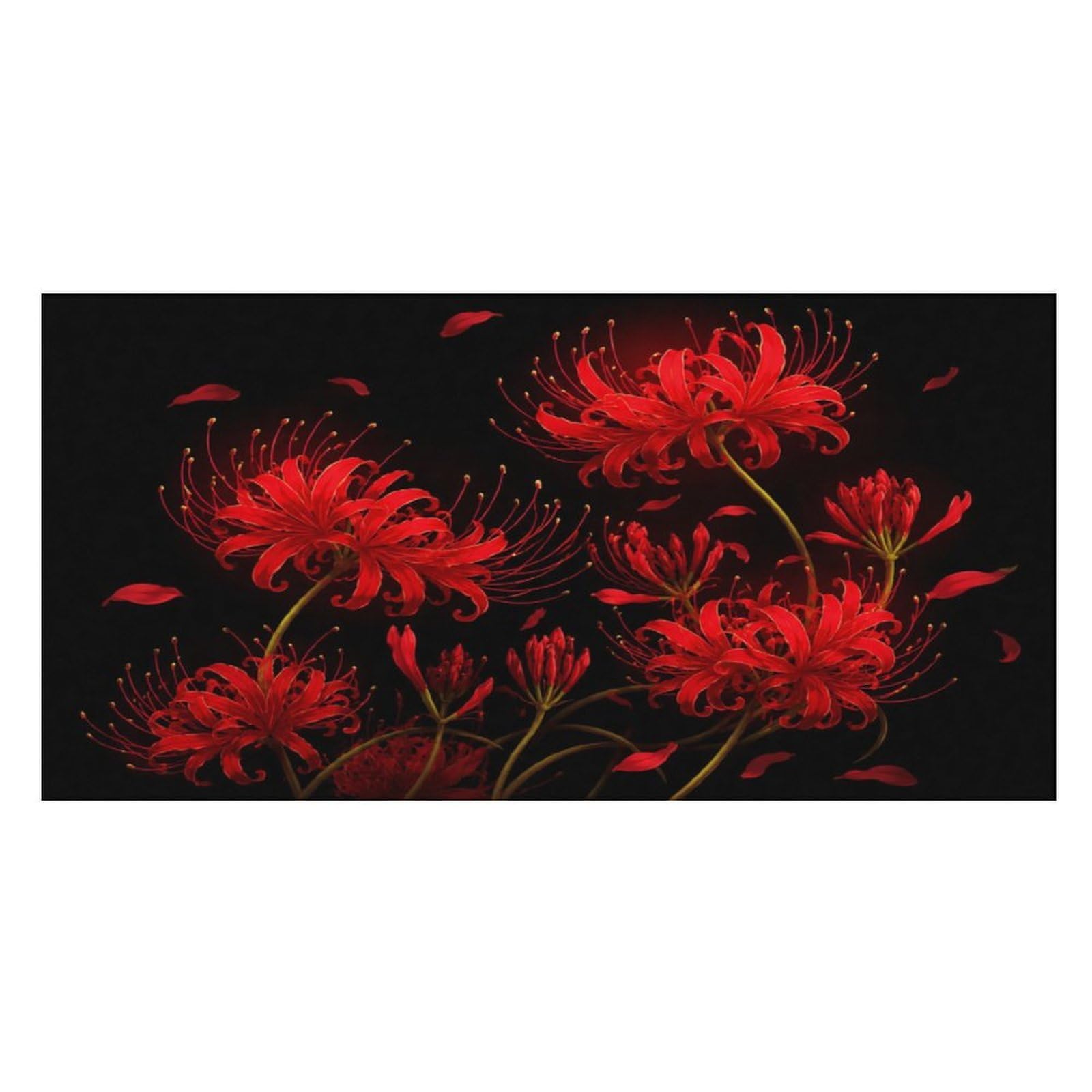 Anceky Red Spider Lily Flowers Oversized Beach Towel Quick Dry Sand Free Microfiber Travel Towel Lightweight Multi Purpose Beach Blanket Pool Gym Bath Towel 63x31 in