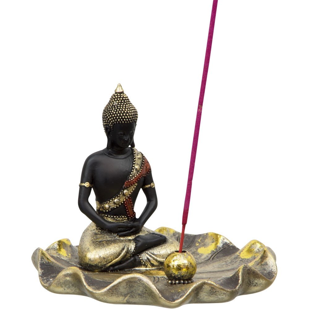 Kheops Gold Meditating Buddha Incense Holder