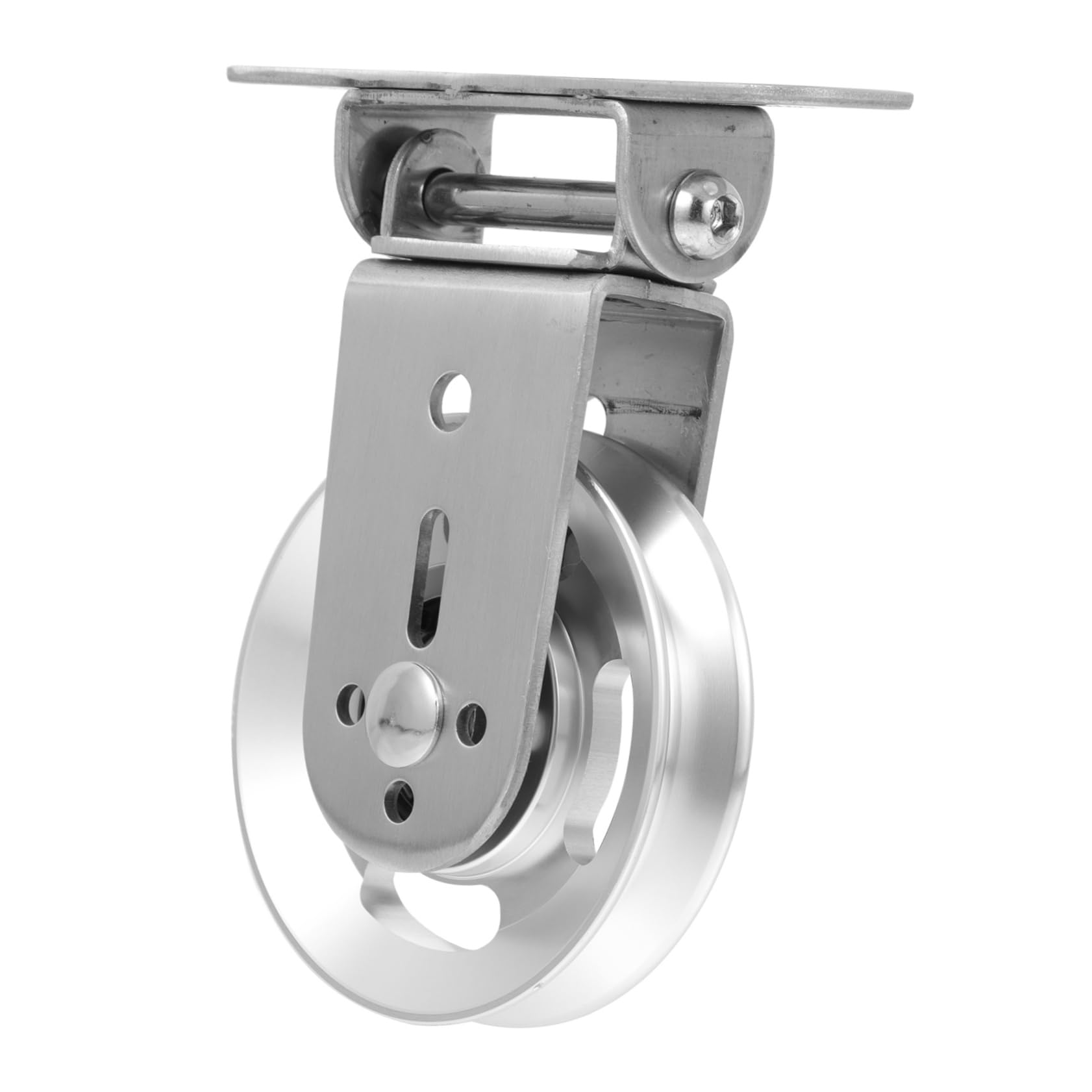 OSOLADY 1pc Pulley Fitness Equipment Accessory Lifting Universal Bearing Fitness Parts Ab Roller Wheel Fitness Accessory Exercise Wheel Roller Aluminum Alloy Silver