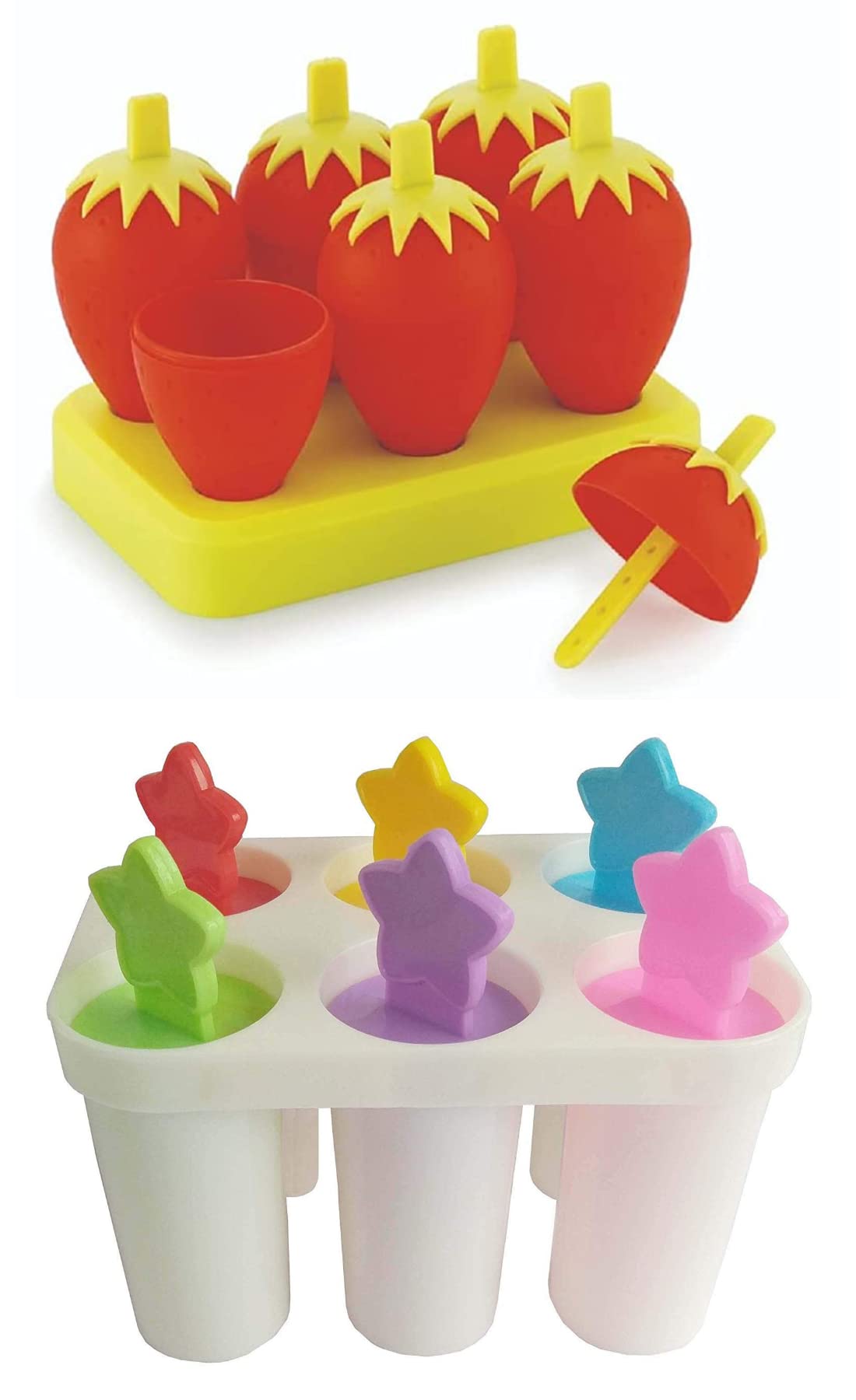 Puthak Manual Ice Cream Maker Plastic Ice Cream Candy Kulfi Maker Mould ice Stick Trays Multicolor Plastic Ice Cube Tray (Pack of 2)- PTHK-7062-image-25