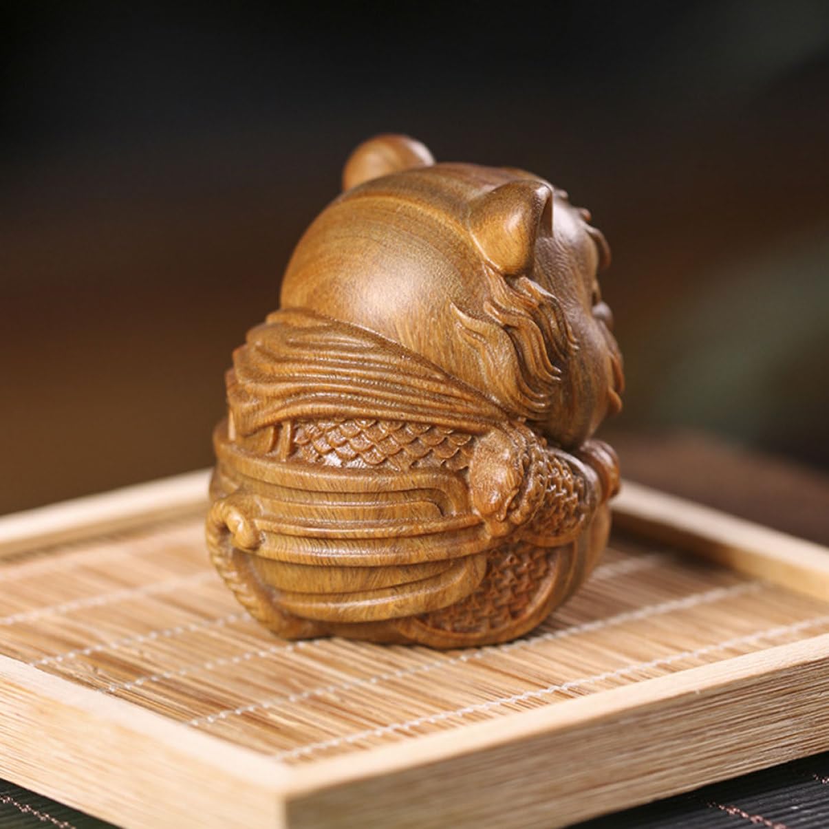 Amosfun 3St Tiger Räucherstäbchenhalter im Freien Tiger-Ornamente Besonderheit für den einzug slico duftstäbchen Holz Räuchergefäß Tiger-Räuchergefäß aus Holz Sandelholz