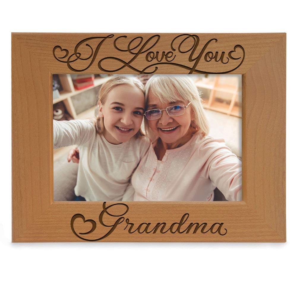 I Love You Grandma Picture Frame - Personalized Wood Frame -7
