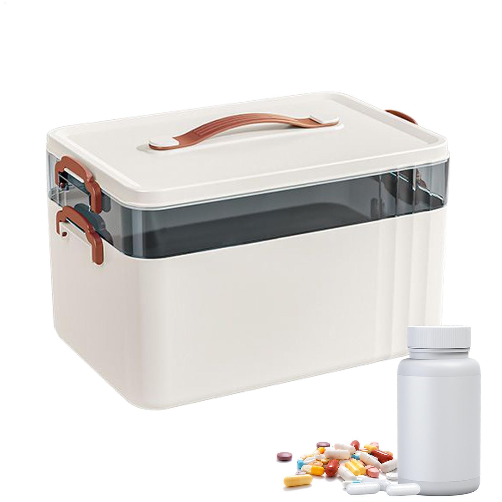 scatola per medicinali, organizer per medicinali, organizer per la casa, di sicurezza per la famiglia, contenitore per attrezzi per campeggio, uso domestico