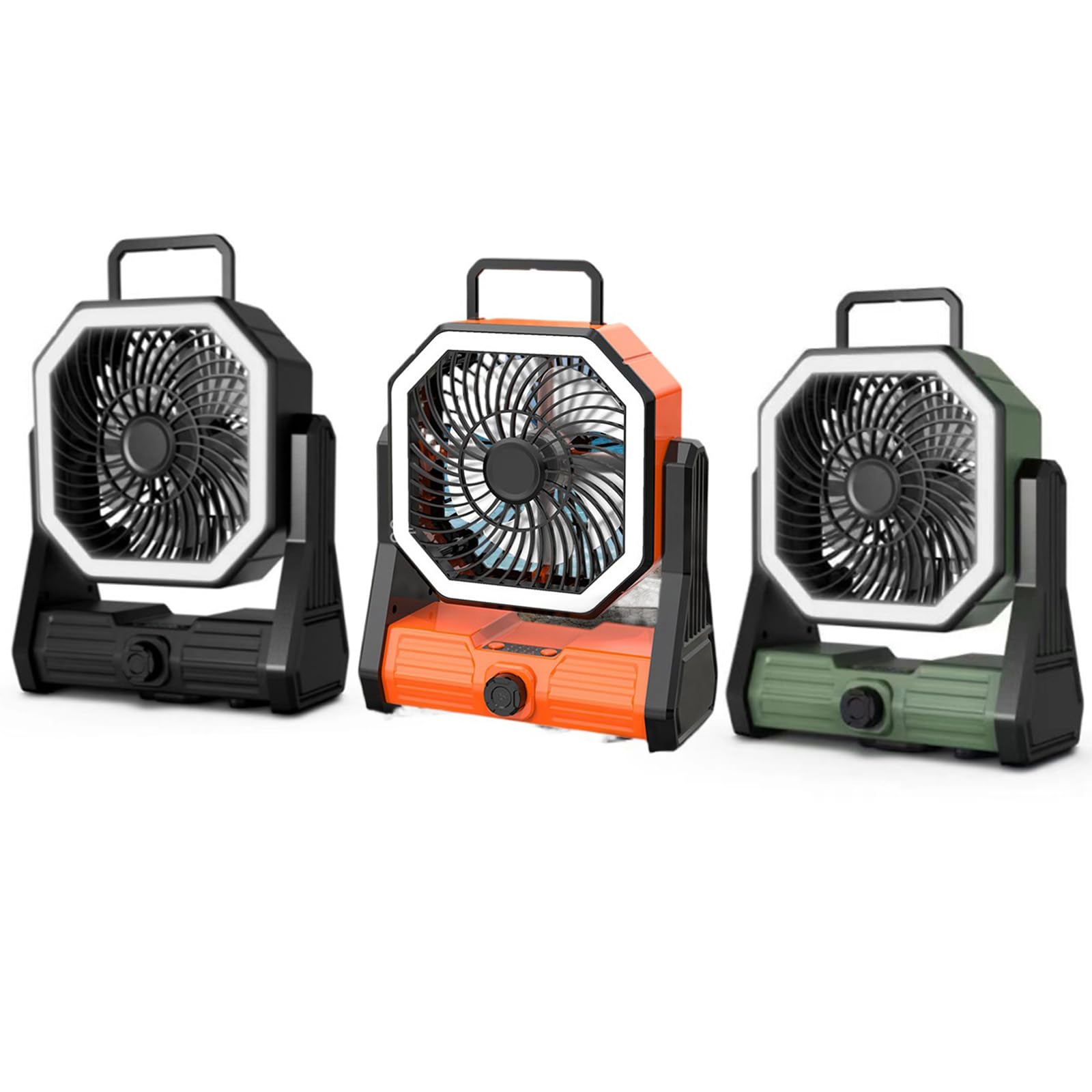 Ventilatore da tavolo USB 20000 mAh Ricaricabile Ventilatore Appeso Campeggio con 4 Gear LED Luce Portatile per Tenda da Campeggio Lampada da Lettura