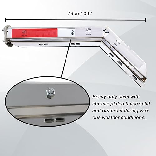 Miniatura 5 de TAIROD Par de soportes de suspensión angulares para semircamión, 30 pulgadas de longitud y 1-18 pulgadas de distancia entre pernos, perchas