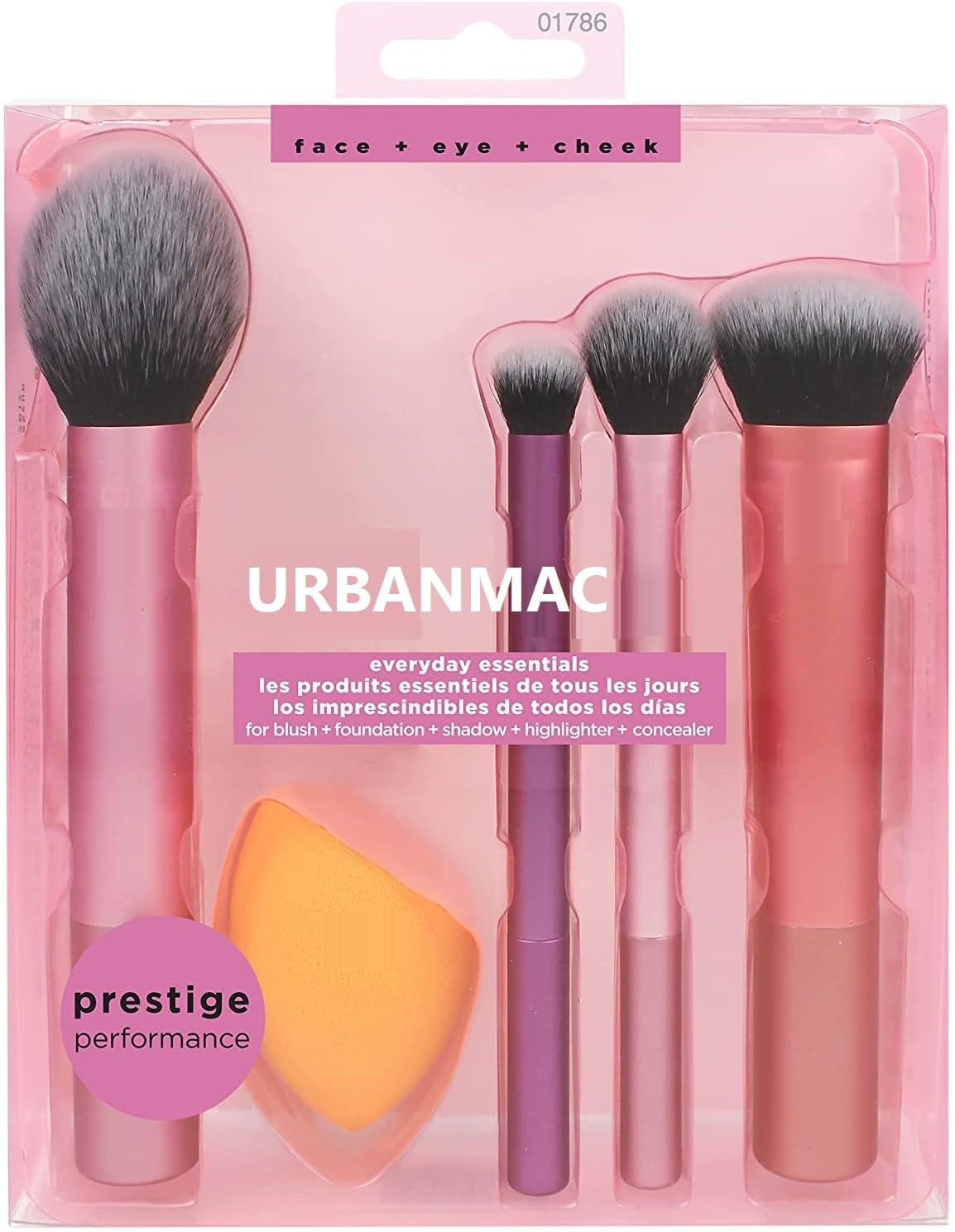 Artist Essentials Complete Face Makeup Brush Set for Makeup Artist Inspired Looks, 5 Count (Pack of 1) MULTICOLOR