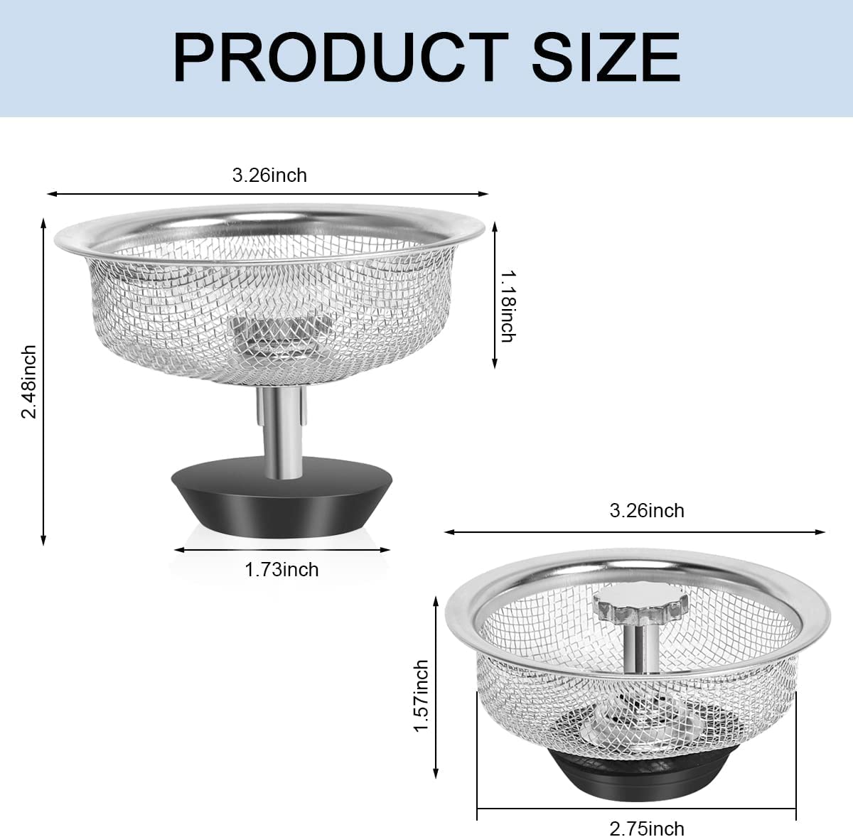 SinkShroom Cestello Antintasamento Per Lavello In Acciaio Inox - Design Ergonomico, Adatto A Qualsiasi Scarico