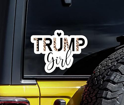 Wsq Trump Girl Supporter Tiger Pattern Usa Sticker Decal 5.5 Inches Vinyl Premium Quality Multiple Colors For Car Bumper Truck Van Suv Window Wall Boat Cup Tumblers Laptop Or Any Smooth Surface #TOP2