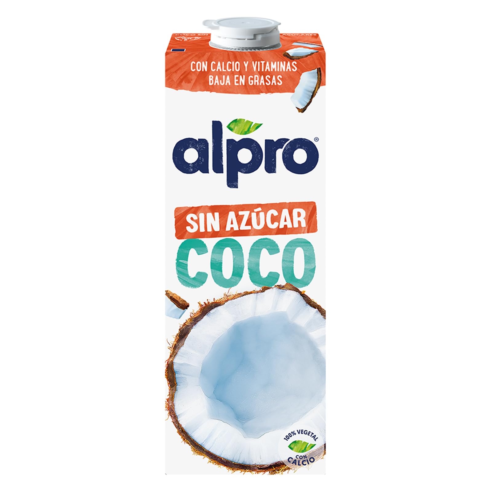 Alpro Bebida Vegetal de Coco sin Azúcar 8x1L