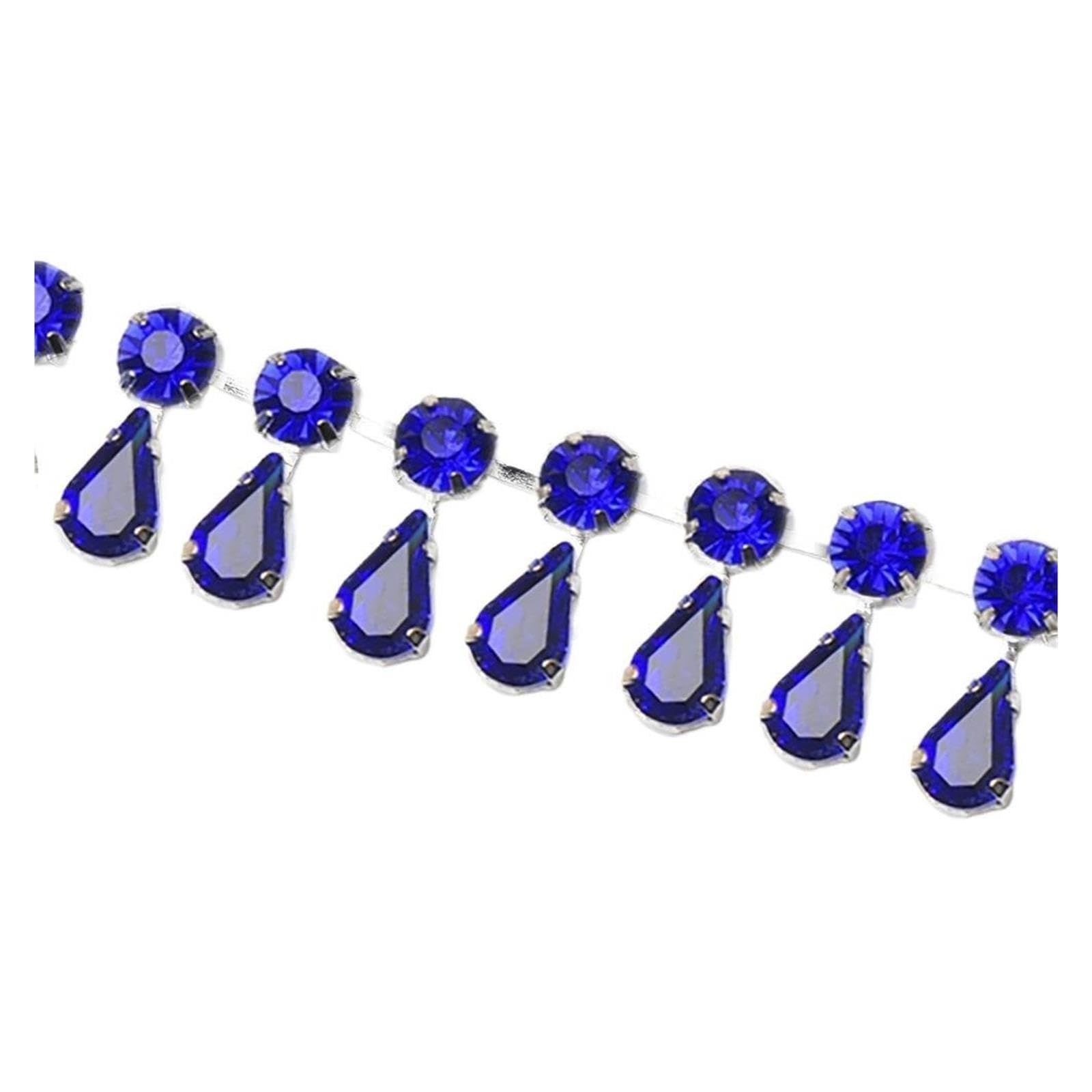Cadena de borlas lágrima cristal 1 yarda