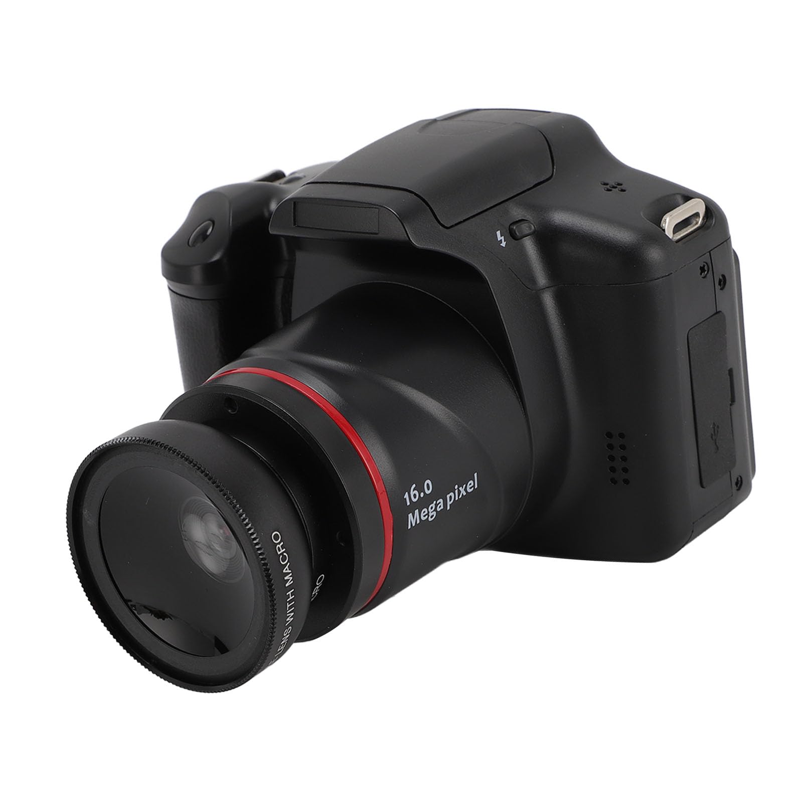 Aparat Cyfrowy 16MP do Fotografii, Aparat Fotograficzny FHD 1080P, 16-krotny Aparat Cyfrowy z Wyświetlaniem 180 Stopni, Przenośna Kamera Vlogging dla Nastolatków