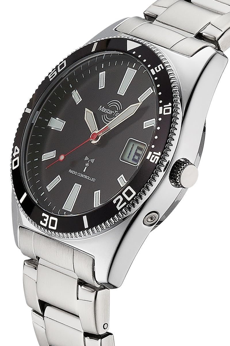 Master Time Funk Quarz Herren Uhr Analog-Digital mit Edelstahl Armband MTGA-10857-21M