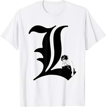 Amazon.com: Death Note L Symbol Anime T-Shirt : Clothing