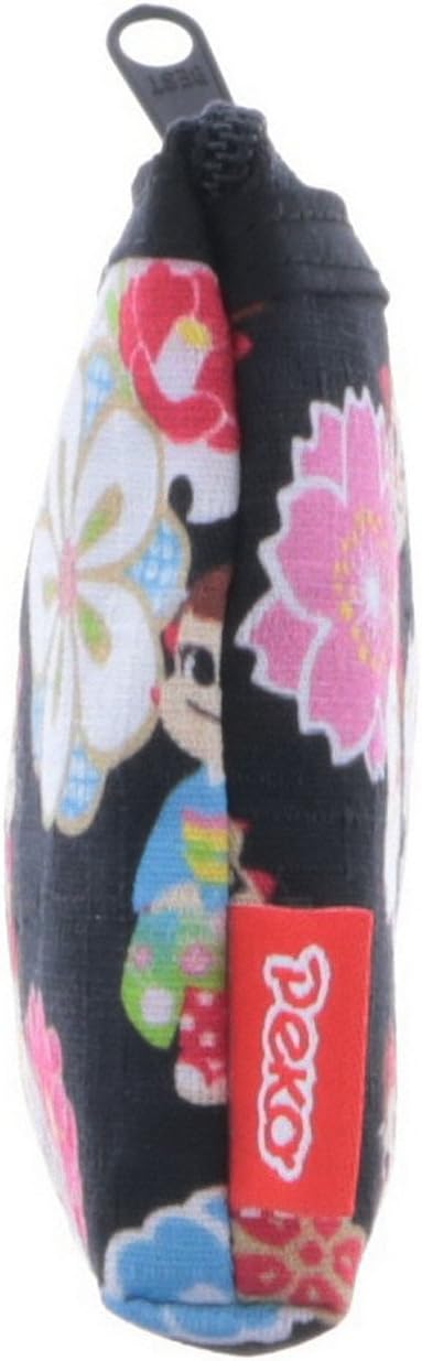 前田染工 ペコちゃん×京都 カードケース ファスナー付 黒