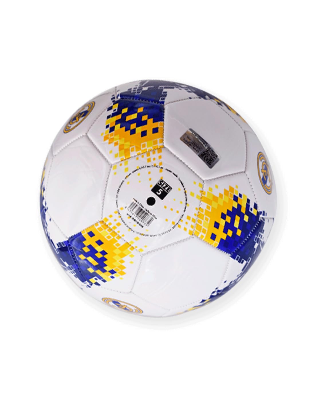 Real Madrid Balón diseño pixelado Talla 5 tamaño Similar al reglamentario Producto Oficial - 3