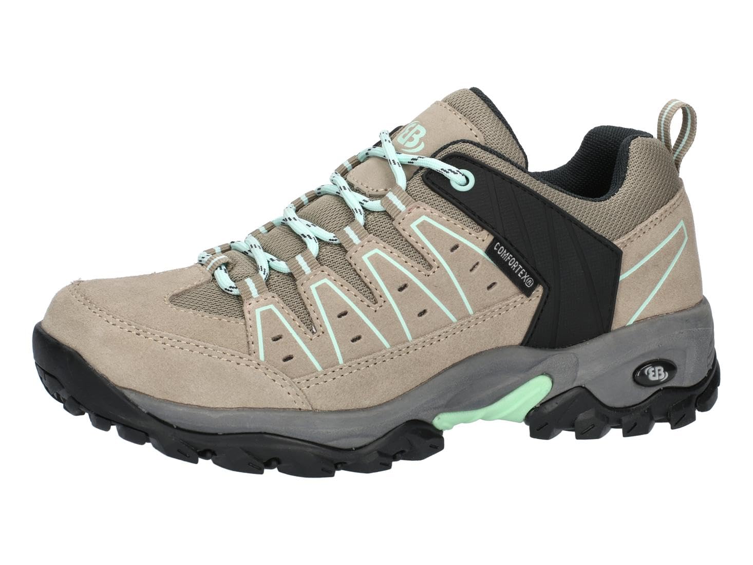 Brütting Unisex's Mount Pinos Low Trekking Shoes, Beige Turquoise, 5 UK