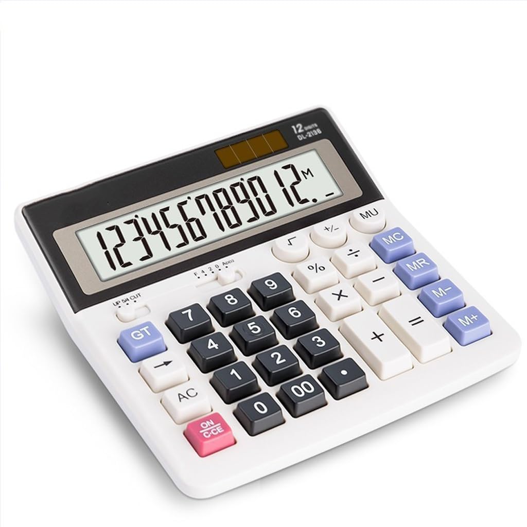 Calculadora De Escritorio, Negocios For Oficina Financiera, Batería 12 bits, Fuente Alimentación Solar