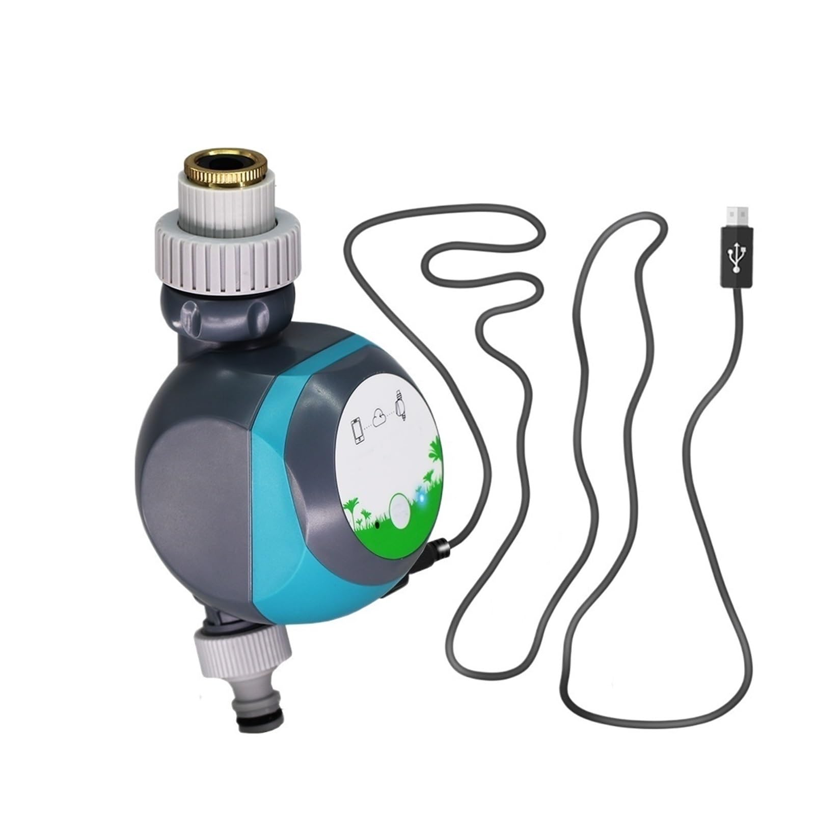 Wifi Bluetooth Compatible Watering Timers Smart Sprinkler Controller Automatic Drip Irrigation Valve Water Wireless Phone Remote Water Conservation(18cm)