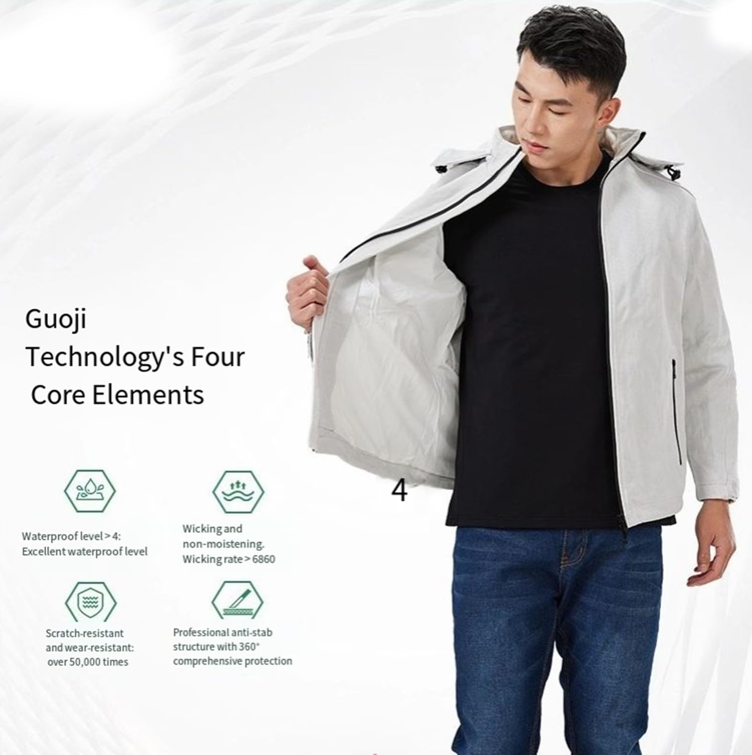 stichschutzweste stichfeste Weste stichsichere Jacke Herren stichweste Polizei stichfeste Jacke stichfeste Kleidung schnittfeste Kleidung Stealth-Schutzmantel für Schutzausrüstung im Einsatz XL
