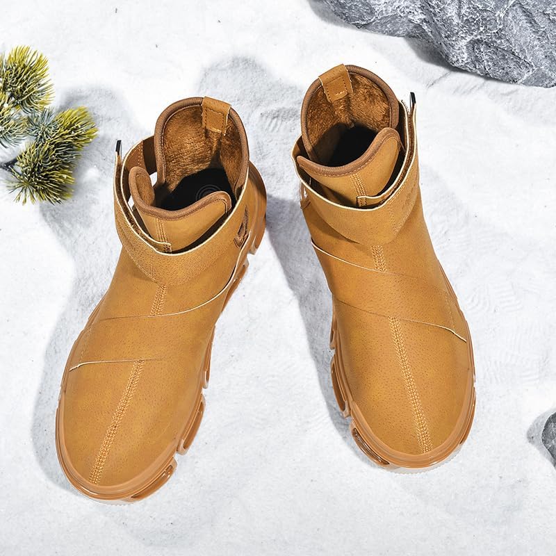 Mens Chelsea Boots Casual For Men Blade Sneakers Sport Fashion High Top Men's Brown... - Image 5