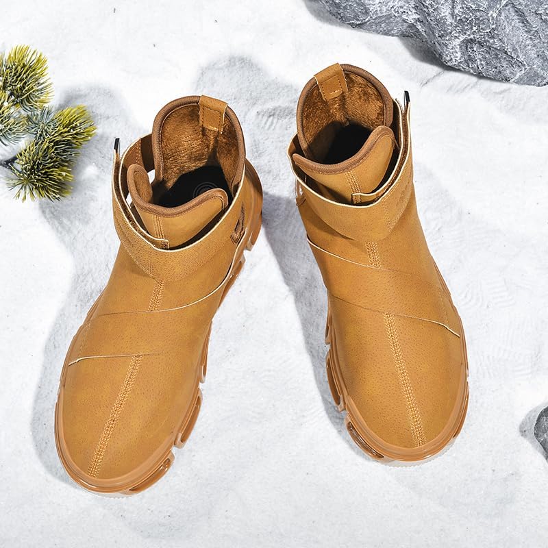 Image of Mens Chelsea Boots Casual For Men Blade Sneakers Sport Fashion High Top Men's Brown Black Size Boot Shoes Man Shoe