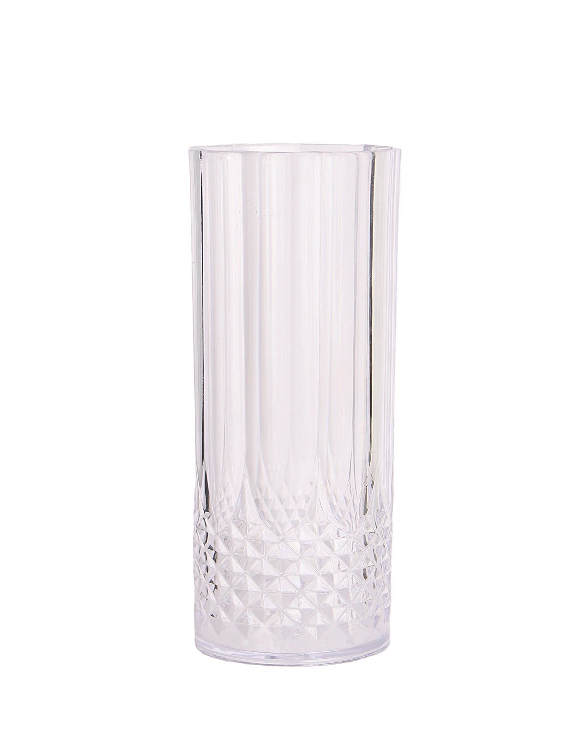 16 oz. Crystal-like Hard Plastic Disposable Highball Glasses; 1 Set of 4