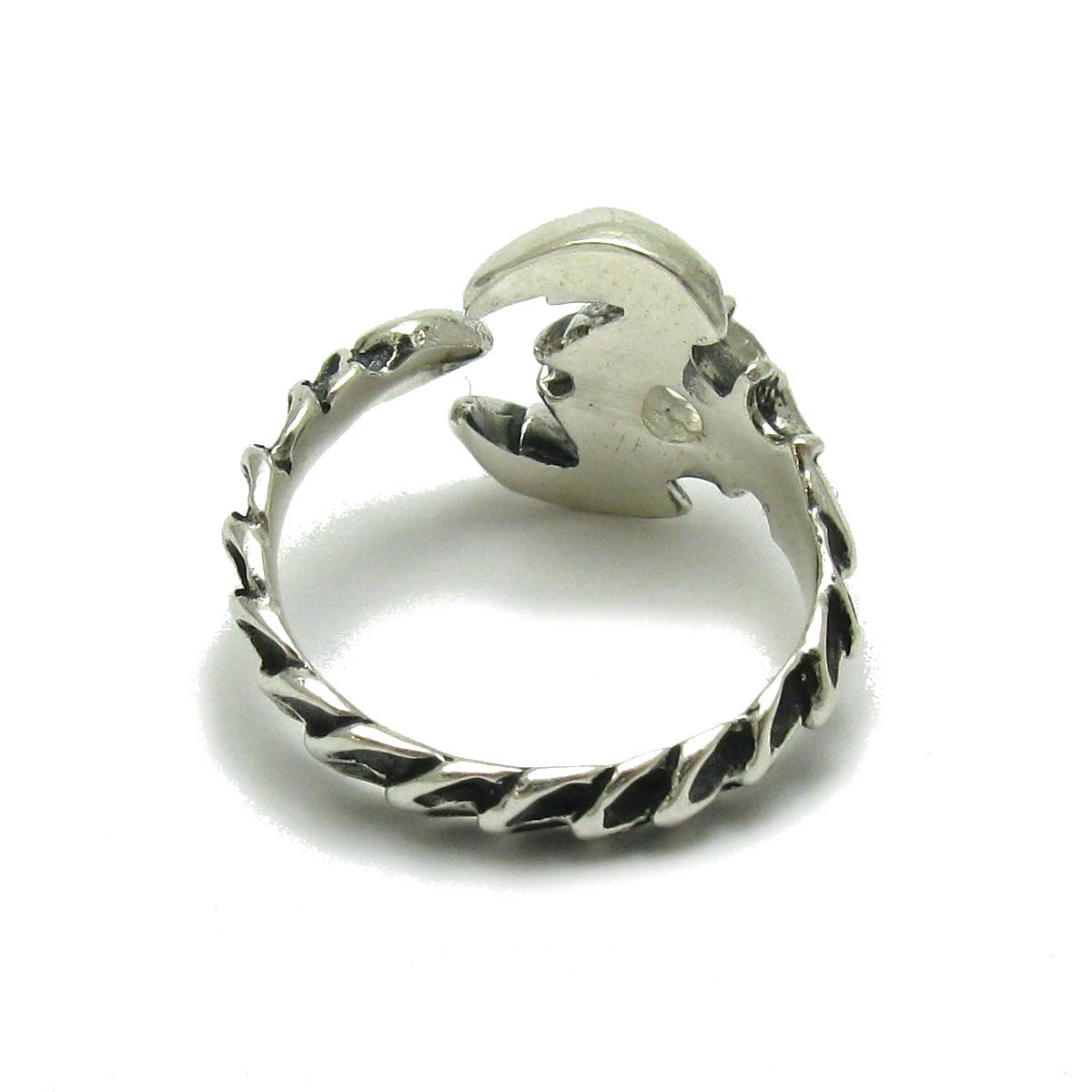 Anillo de plata de ley sólido 925 Escorpión con 5.5mm CZ R001699