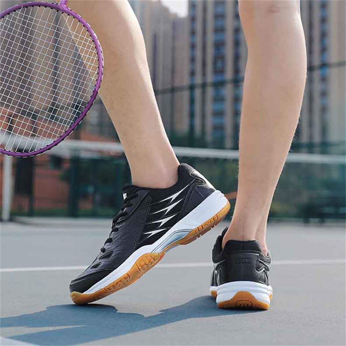 Zapatillas de Bádminton para Hombre Antideslizantes, Resistentes al Desgaste, Deportivas para Tenis, Cómodas, para Entrenamiento de Bádminton y Squash