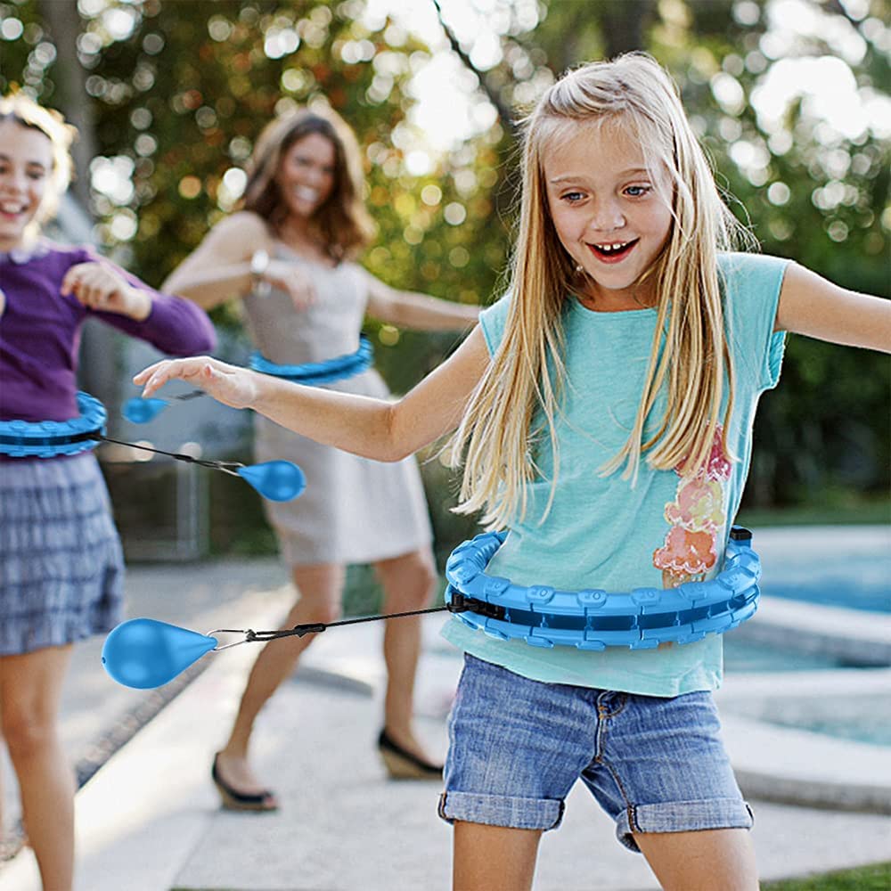 Smart Hula Hoop, 24 Sezioni Regolabile Hula Hoop, Hula Hoop Fitness, Cerchio di Hula Inteligente, Hula Hoop Fitness con Parte Massaggio, Adatto per Adulti, Bambini, Principianti (360 Gradi）