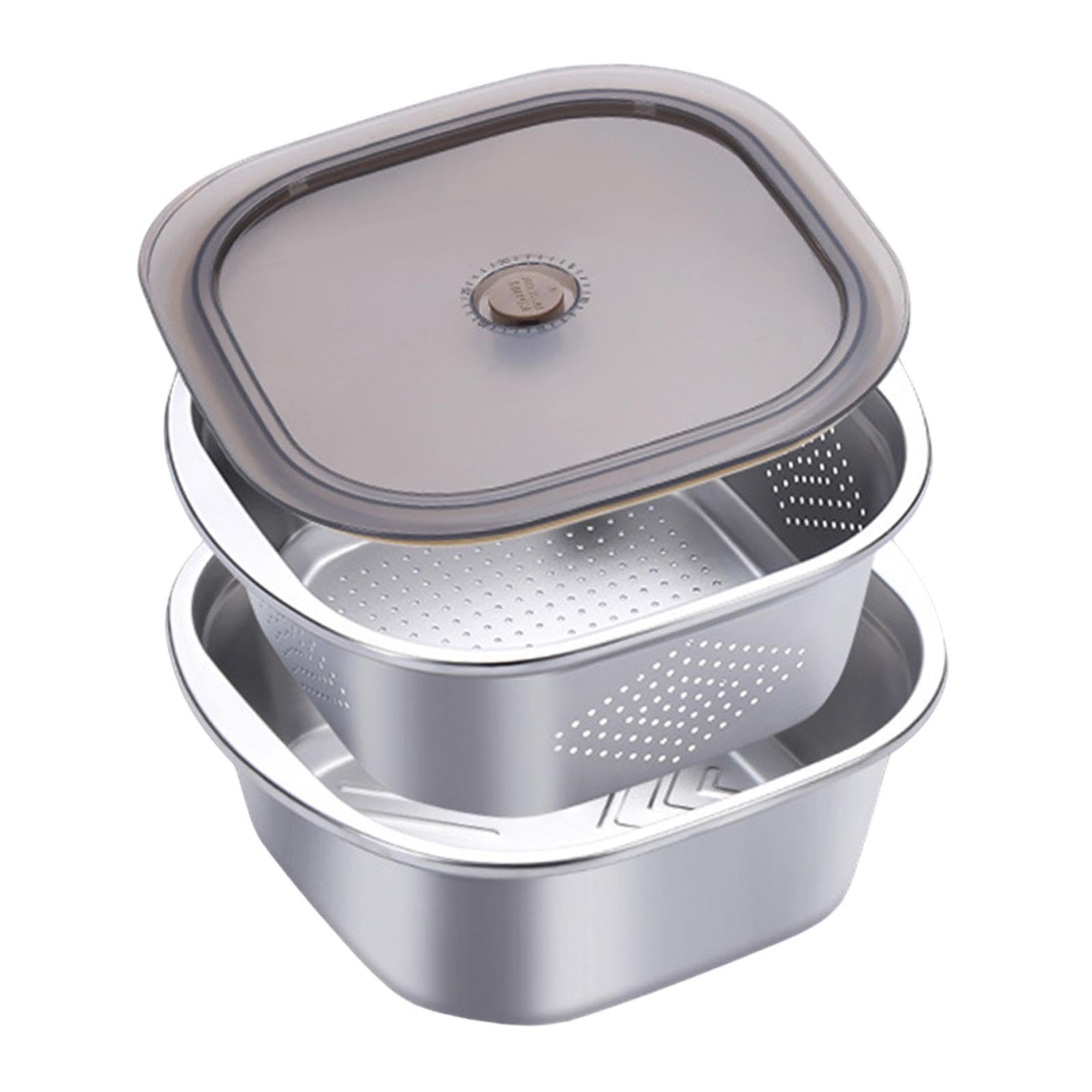 Colador de acero inoxidable, escurridor versátil para espaguetis y verduras, tal como se describe, 4600 Ml