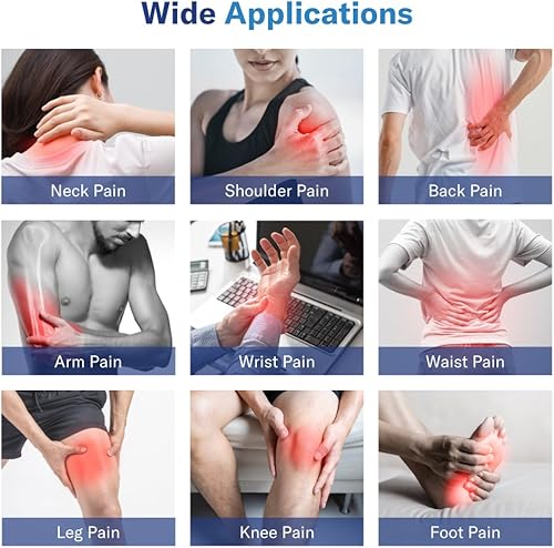 Miniatura 7 de Alcedo Unidad TENS + máquina combinada EMS Estimulador muscular para aliviar el dolor, masajeador de pulso eléctrico recargable con 41 modos para