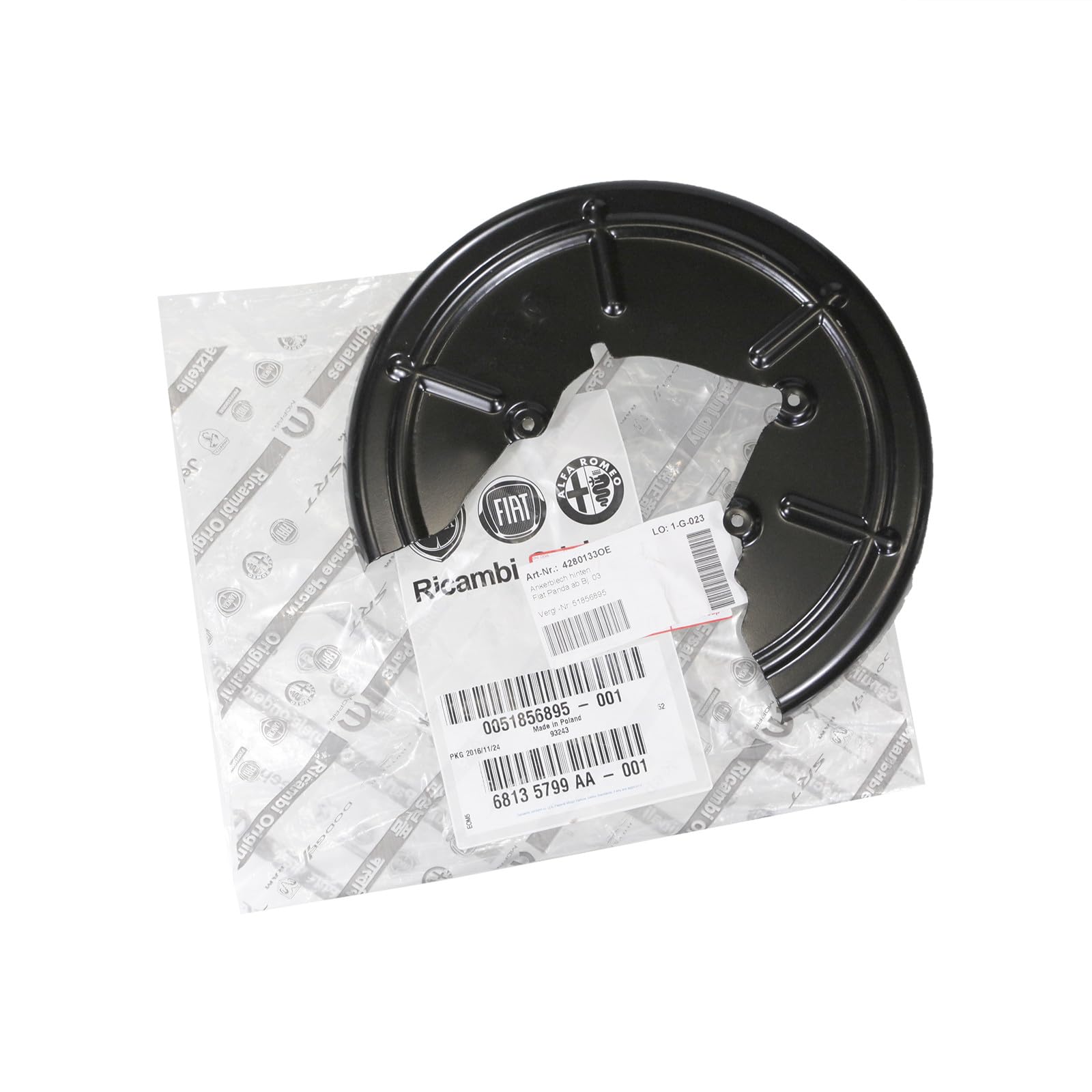 Original Ankerblech hinten Panda ab Bj. 03 OE 51856895 : Amazon.de  