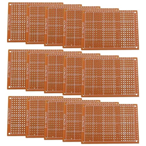 ECSiNG 15Pcs PCB Prototype Boards Universal PCB Board Double Side Prototyping Board Circuit Boards Perfboards Electrical Accessories