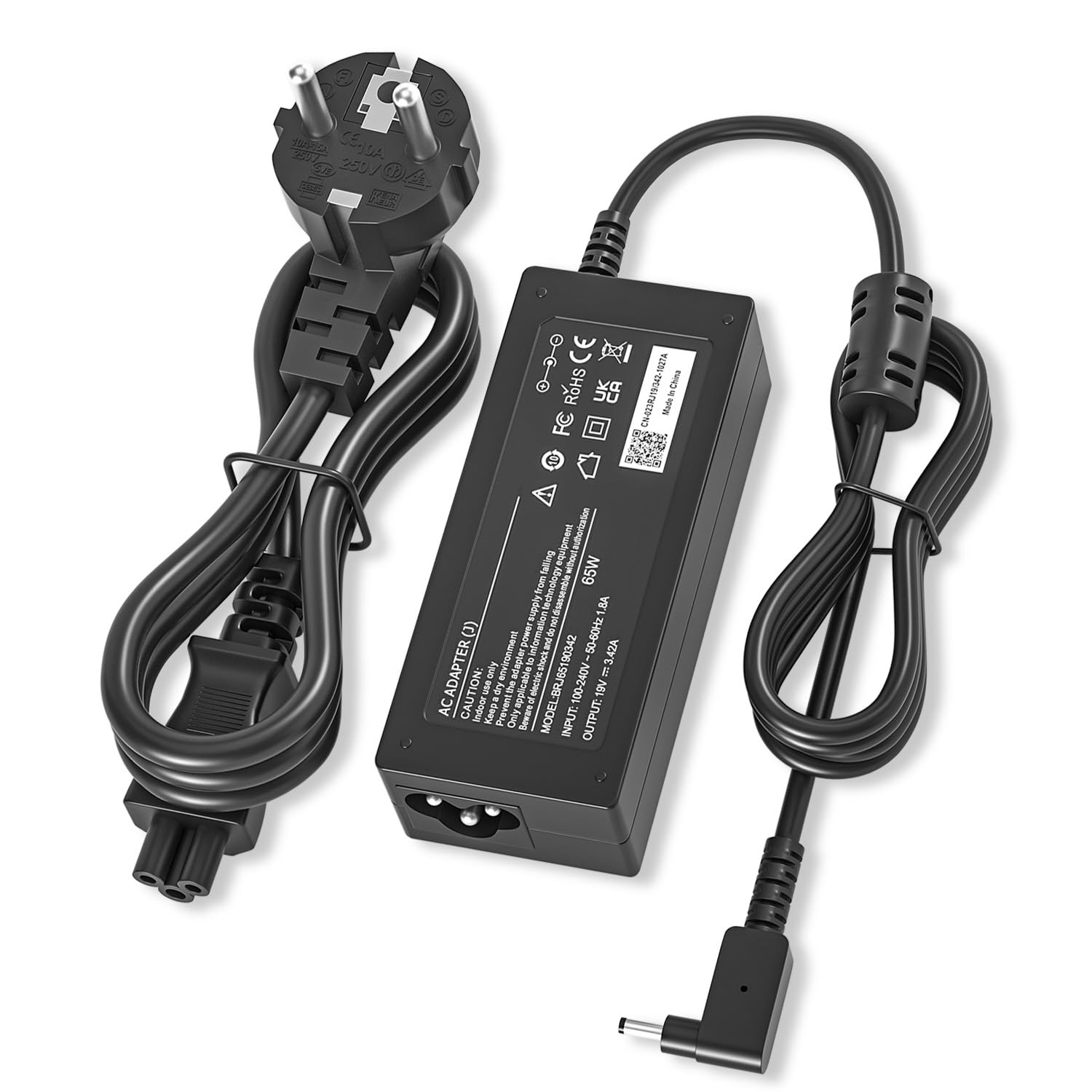 Alimentatore 65W (19V 3.42A) Per Acer: Compatibile Con Swift 3, Aspire 3/5/1, Chromebook E Molti Altri