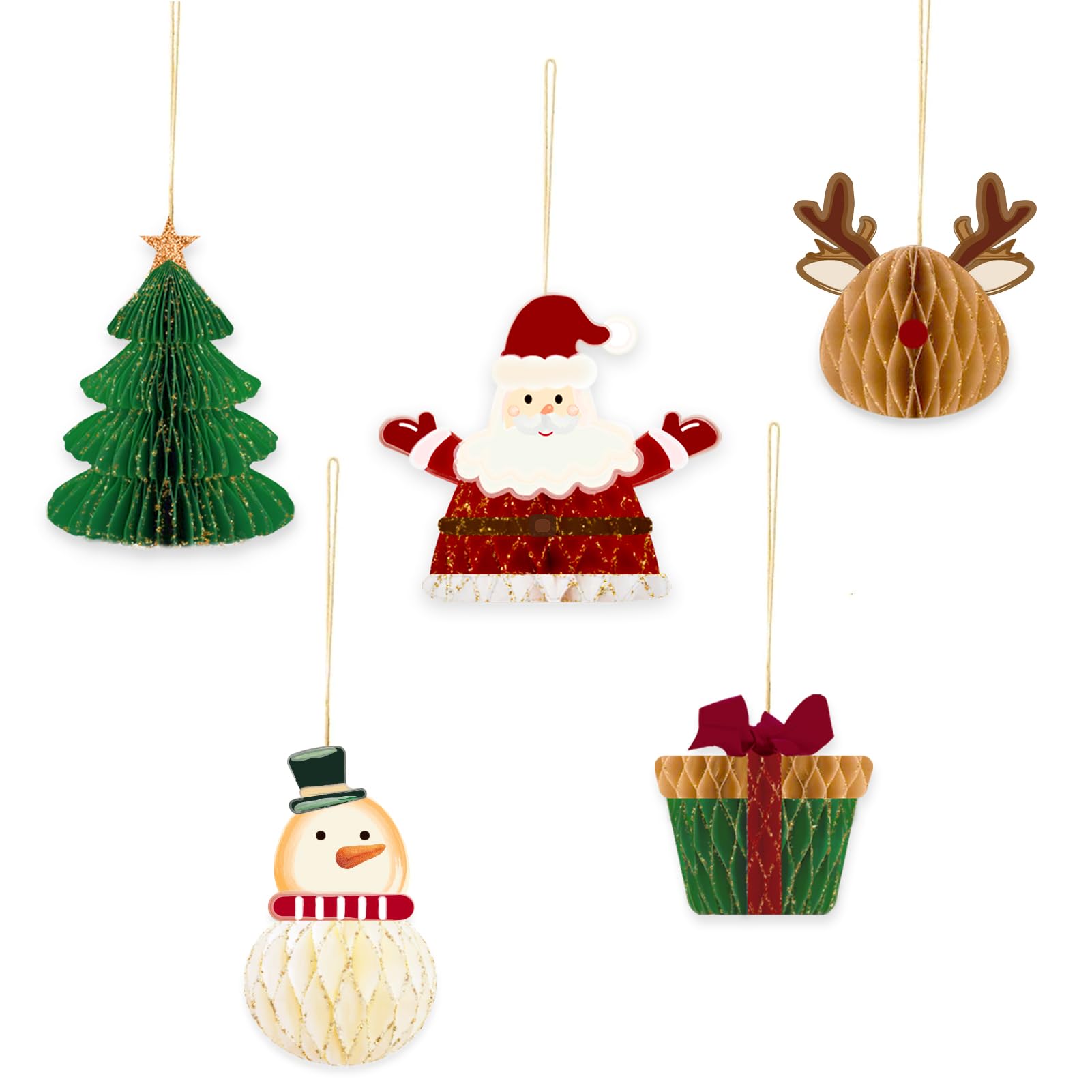 NICROHOME EUR 5 PCS Christmas Hanging Decorations
