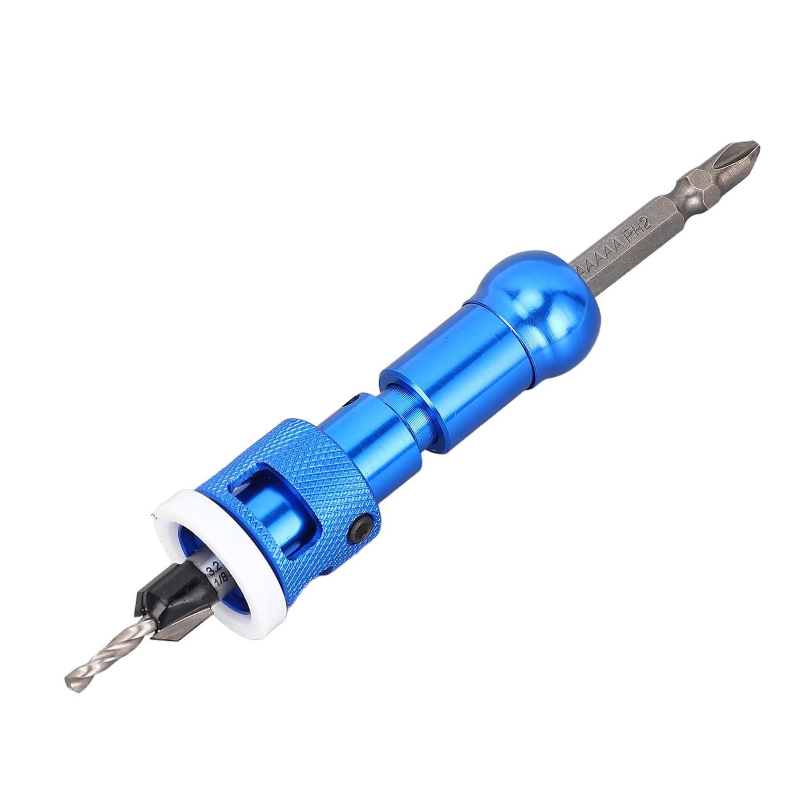 Juego de brocas avellanadoras para madera con tope de profundidad ajustable, juego de orificios para tornillos piloto de carpintería con punta de carburo de 82 grados