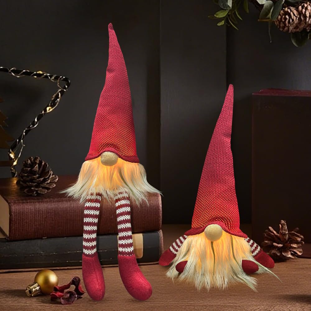 Vegena Set van 3 led-geschenkdozen, kerstdecoratie, 8 modi