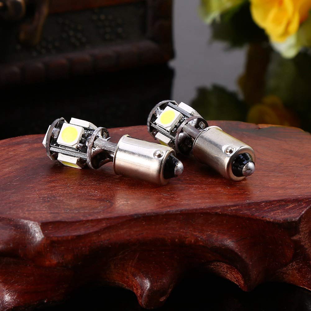 Światła postojowe, 2 szt. Białe H6W BA9S LED 5 SMD Błąd Canbus Free Corner Signal Reading Map Żarówki