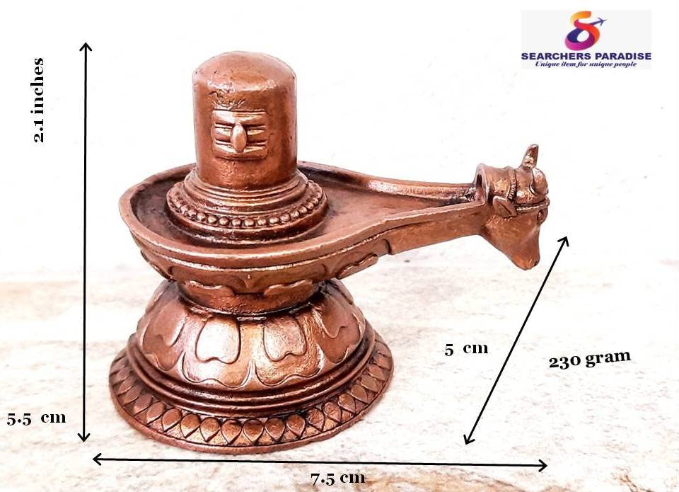 Image of Copper Idols of god Shivalingam, 2.1 inches, 230 Grams, Patina Antique Finish, Pack of 1 Piece