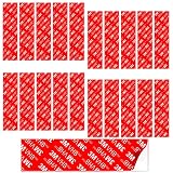 3M VHB Double Face Extra Fort Exterieur, 20 Pièce Adhésif Ultra Fort Rectangle 2.5x10cm Ruban Adhésif Double Face Résistance à l'eau et aux Hautes Températures pour Voiture, Maison et Bureau