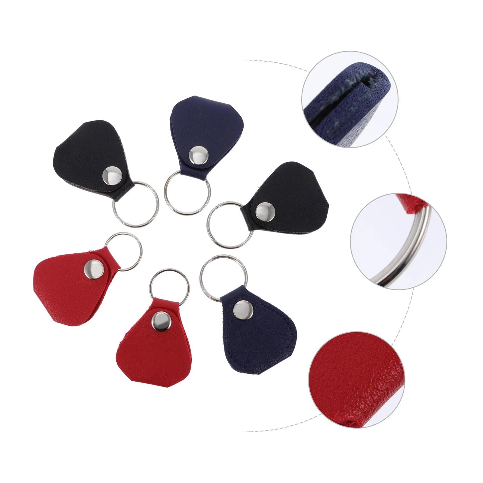 6 Stück Gitarren-Pick-Halter-Schlüsselanhänger