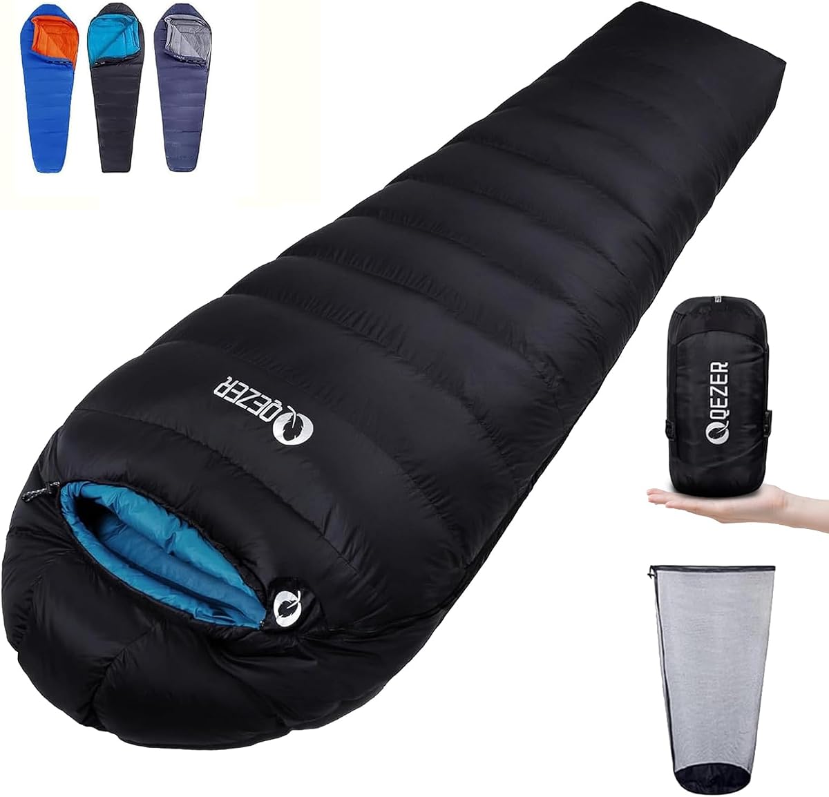 Down Mummy Sleeping Bag for Adults, 600 Fill Power Backpacking | 0°F 10°F 15°F 20°F,Cold and Warm Weather Use, Down, Lightweight Compact Carry, Camping Hiking Backpacking