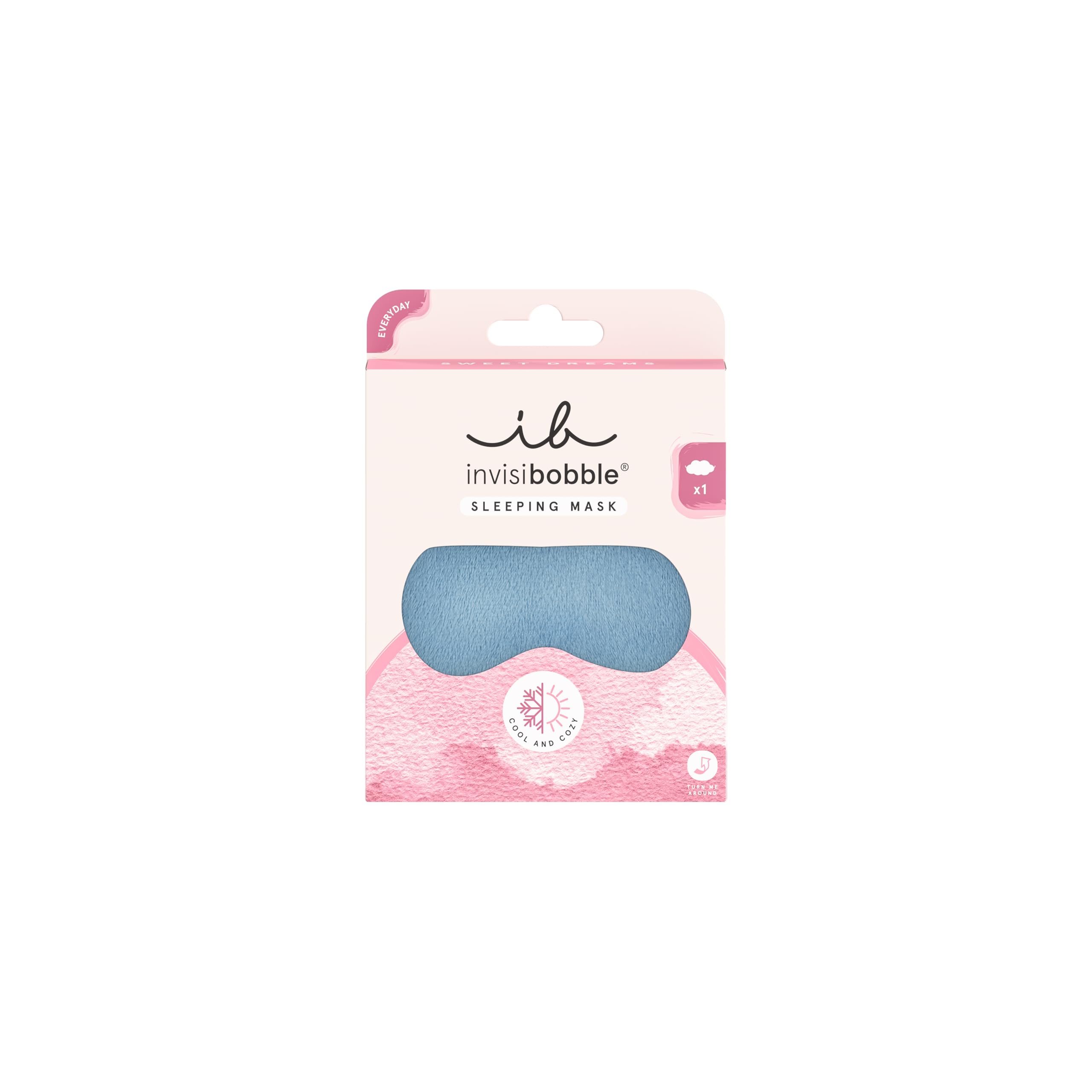 invisibobble - SLEEPING MASK Sweet Dreams – wygodna maska do spania z chłodzącą i ogrzewającą stroną na relaksujące noce – miękki materiał, optymalny komfort snu – blokująca światło maska na oczy bez