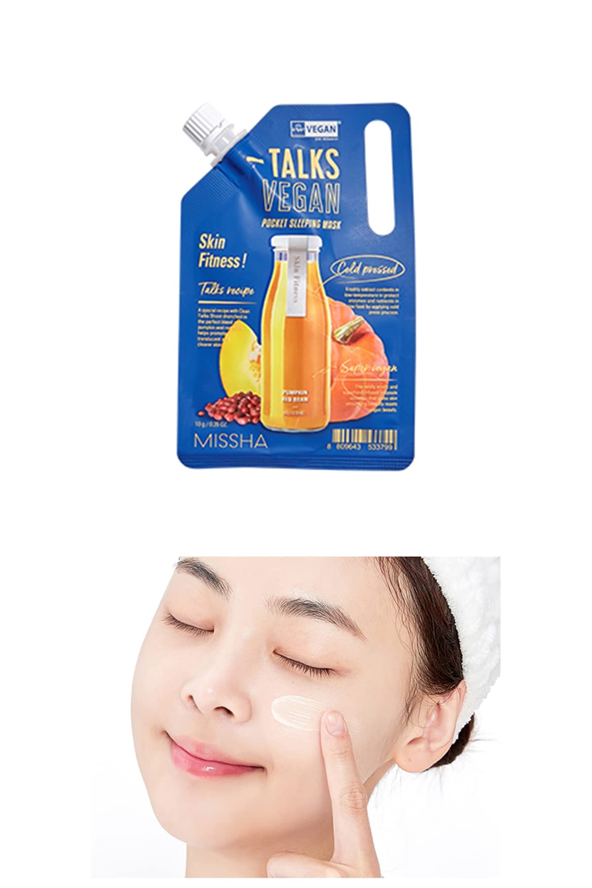MISSHA Aydınlatıcı Vegan Uyku Maskesi 10g Talks Vegan Squeeze Pocket Sleeping Mask(SKİN FİTNESS)
