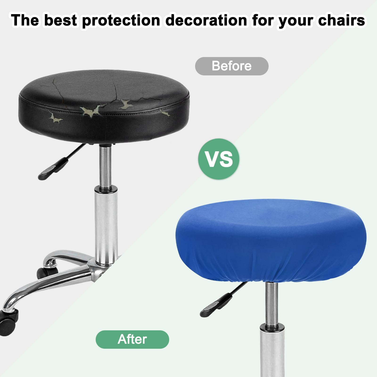 M METERXITY 2-Pack Bar Stool Covers Round - Image 4